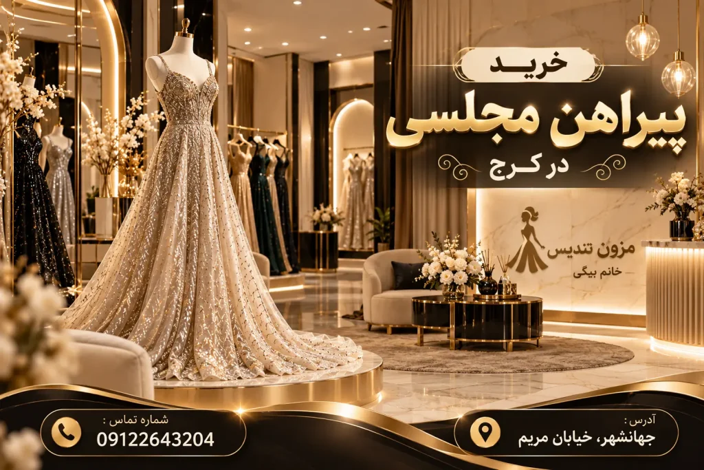 خرید لباس شب در کرج از مزون تندیس
